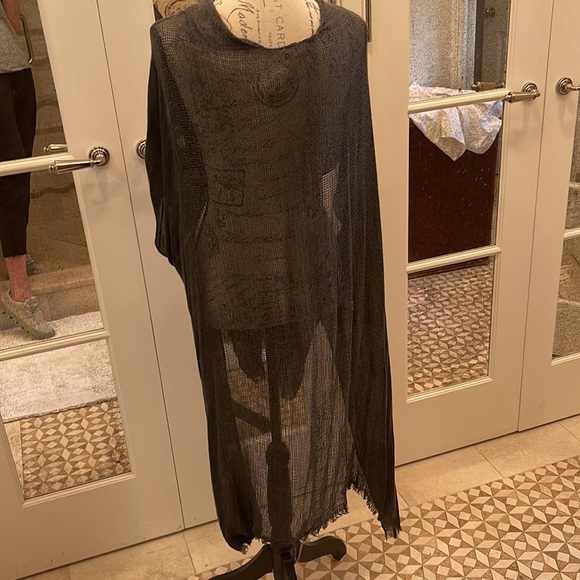 Free People One Size Gray Drapey Wrap/Shawl Drop Sholder Mixed Fabric EU… - Picture 5 of 6